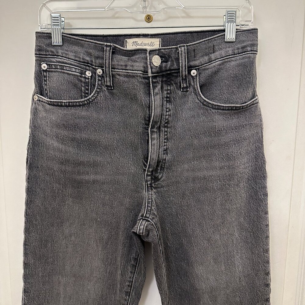 GUC Madewell The Perfect Vintage Straight Jeans Size 27 Washed Black - Picture 2 of 9